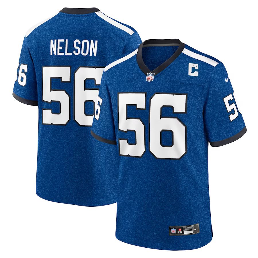 Men Indianapolis Colts 56 Quenton Nelson Nike Royal Indiana Nights Alternate Game NFL Jersey